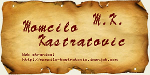 Momčilo Kastratović vizit kartica